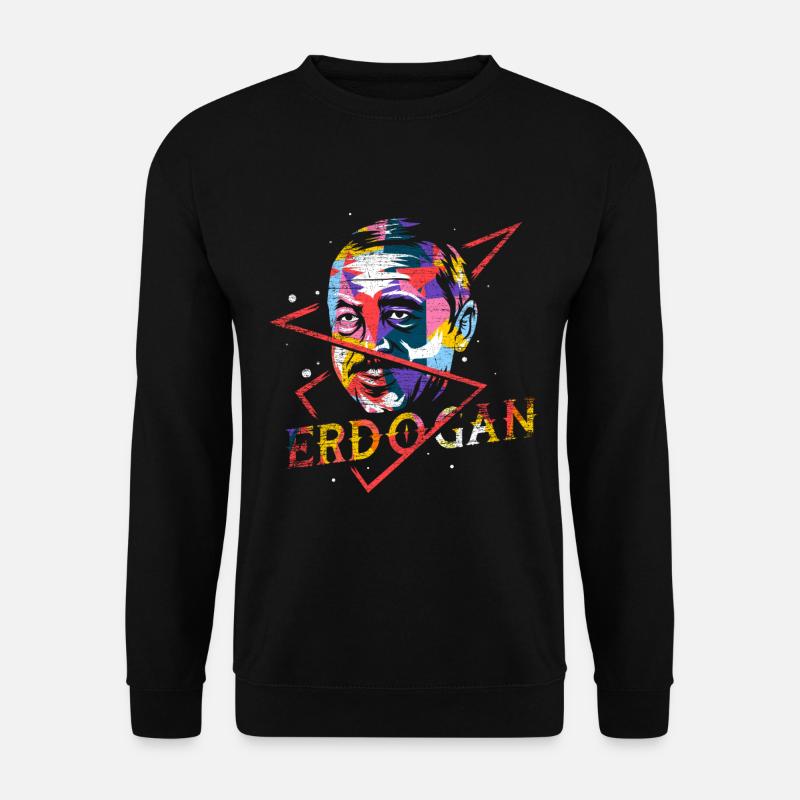 Erdogan Polygon Geschenk - Unisex Pullover - Schwarz