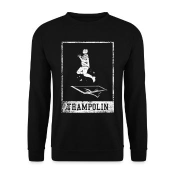 Trampoline springboard gift - Unisex Sweatshirt - black - Front - Alina (178cm) & Michal (187cm)