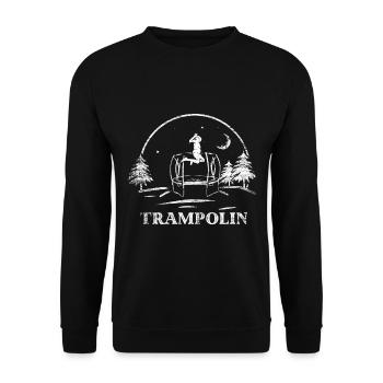 Trampoline gift - Unisex Sweatshirt - black - Front - Alina (178cm) & Michal (187cm)