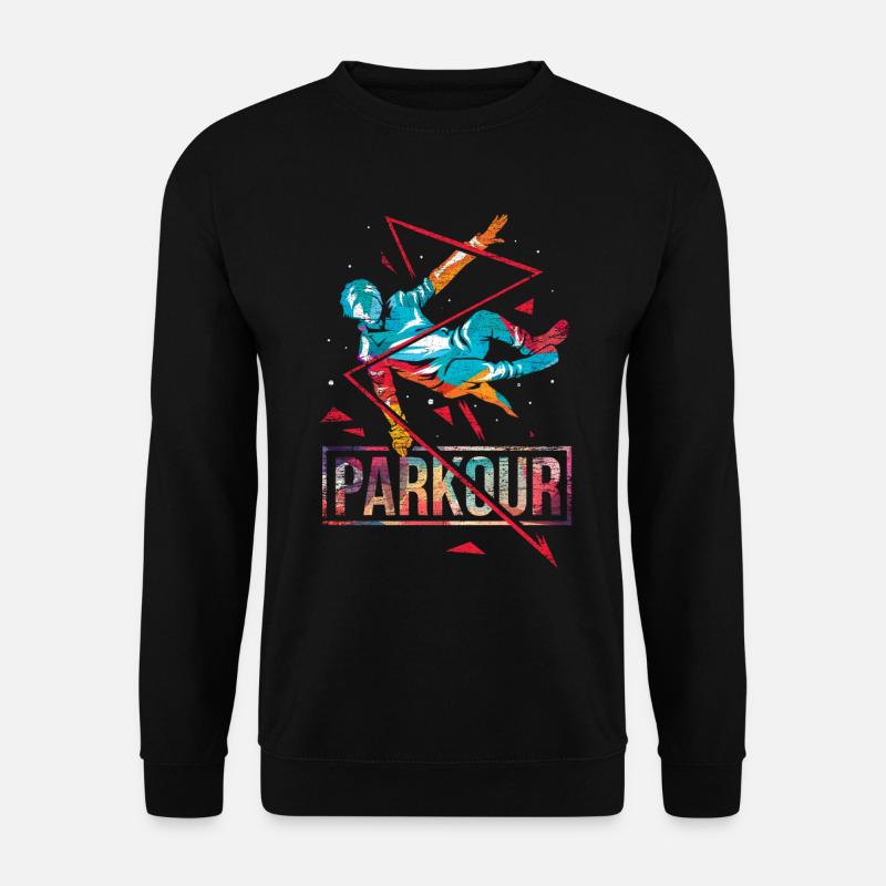 Parkour polygon gift - Unisex Sweatshirt - black