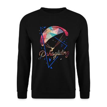 Paragliding polygon gift - Unisex Sweatshirt - black - Front - Alina (178cm) & Michal (187cm)