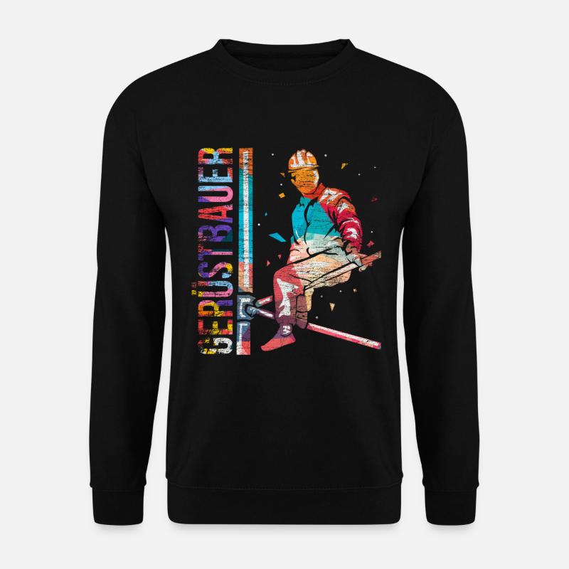 Gerüstbauer Polygon Geschenk - Unisex Pullover - Schwarz