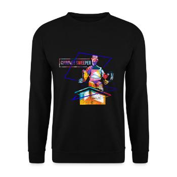 Chimney sweep polygon gift - Unisex Sweatshirt - black - Front - Alina (178cm) & Michal (187cm)
