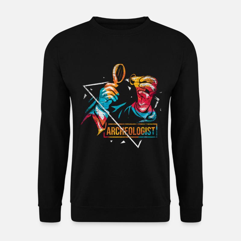 Archaeologist polygon gift - Unisex Sweatshirt - black