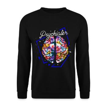 Psychiatrist polygon gift - Unisex Sweatshirt - black - Front - Alina (178cm) & Michal (187cm)