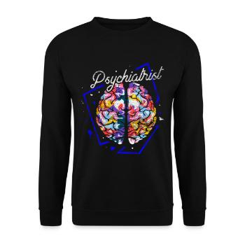 Psychiatrist polygon gift - Unisex Sweatshirt - black - Front - Alina (178cm) & Michal (187cm)