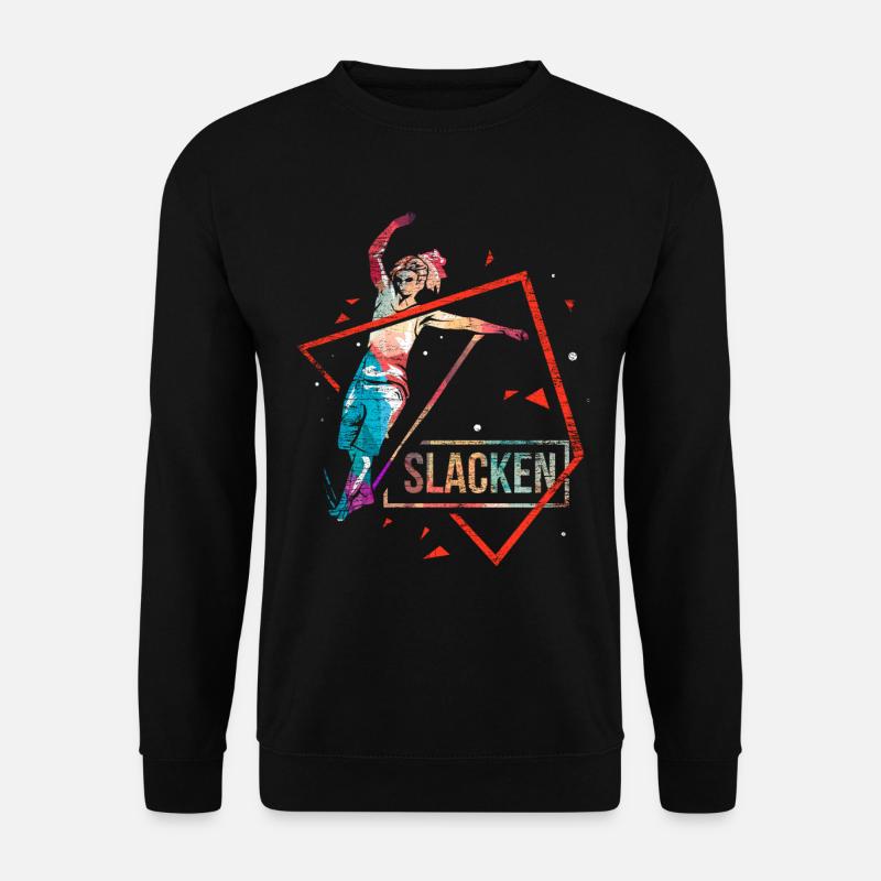 Slackline Polygon Geschenk - Unisex Pullover - Schwarz