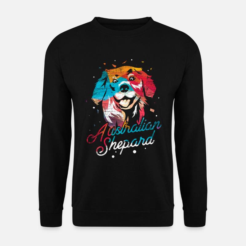 Australian Shepherd polygon - Unisex Sweatshirt - black