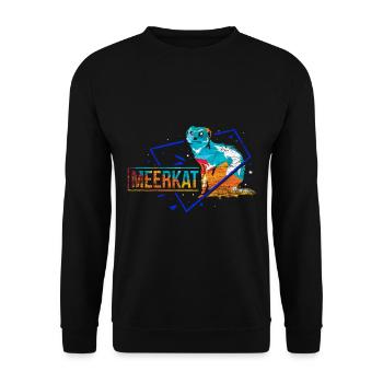 Meerkat polygon gift - Unisex Sweatshirt - black - Front - Alina (178cm) & Michal (187cm)