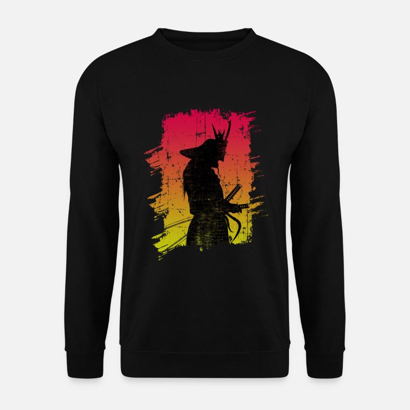 Samurai Retro - Unisex Pullover - Schwarz