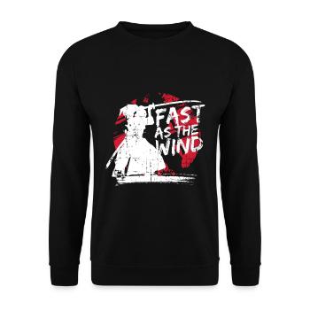 Samurai Martial Arts - Unisex Sweatshirt - black - Front - Alina (178cm) & Michal (187cm)