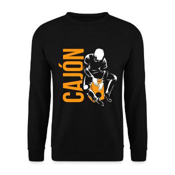 cajón - Unisex Sweatshirt - black - Front - Alina (178cm) & Michal (187cm)
