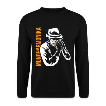 Mundharmonika - Unisex Pullover - Schwarz - Vorne - Alina (178cm) & Michal (187cm)