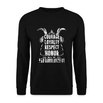 Samouraï - Sweat-shirt Unisexe - noir - Devant - Alina (178cm) & Michal (187cm)