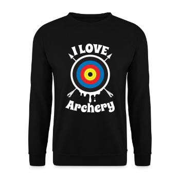 tir à l'arc - Sweat-shirt Unisexe - noir - Devant - Alina (178cm) & Michal (187cm)