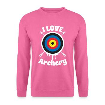 Bogenschießen - Unisex Pullover - Pink - Vorne
