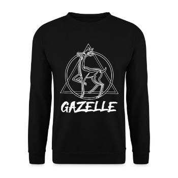 gazelle - Unisex Sweatshirt - black - Front - Alina (178cm) & Michal (187cm)