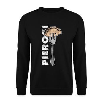 Cadeau pierogi - Sweat-shirt Unisexe - noir - Devant - Alina (178cm) & Michal (187cm)