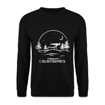Calisthenics cadeau - Sweat-shirt Unisexe - noir - Devant - Alina (178cm) & Michal (187cm)