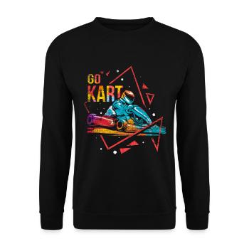 GoKart Polygone - Sweat-shirt Unisexe - noir - Devant - Alina (178cm) & Michal (187cm)