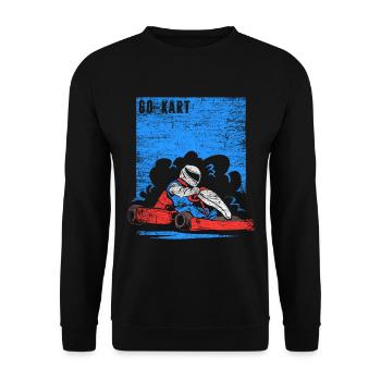 GoKart Rennsport - Unisex Pullover - Schwarz - Vorne - Alina (178cm) & Michal (187cm)