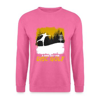 Disc Golf - Sweat-shirt Unisexe - rose - Devant