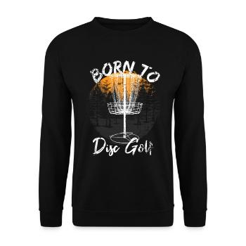Disc Golf Frisbee Geschenk - Unisex Pullover - Schwarz - Vorne - Alina (178cm) & Michal (187cm)