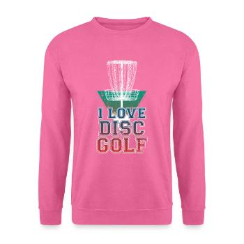 Disc Golf - Sweat-shirt Unisexe - rose - Devant