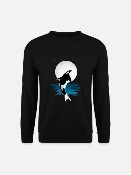 Orque épaulard Orque Baleine de Lune - Sweat-shirt Unisexe - noir