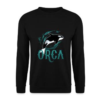Orca - Unisex Pullover - Schwarz - Vorne - Alina (178cm) & Michal (187cm)
