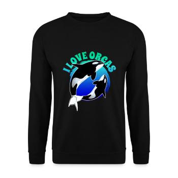 J'adore les orques - Sweat-shirt Unisexe - noir - Devant - Alina (178cm) & Michal (187cm)