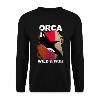 Orca - Unisex Pullover - Schwarz - Vorne - Alina (178cm) & Michal (187cm)