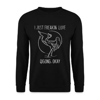 Qigong - Sweat-shirt Unisexe - noir - Devant - Alina (178cm) & Michal (187cm)