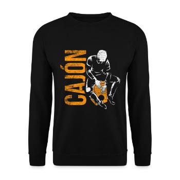 cajón - Unisex Sweatshirt - black - Front - Alina (178cm) & Michal (187cm)