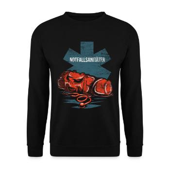 Emergency medic paramedic gift - Unisex Sweatshirt - black - Front - Alina (178cm) & Michal (187cm)