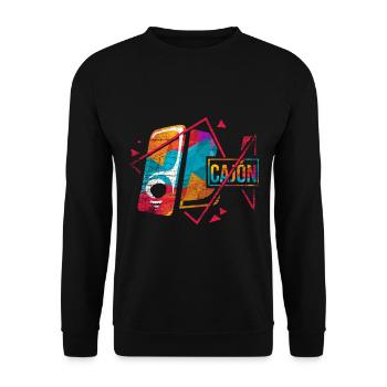 cajón - Unisex Sweatshirt - black - Front - Alina (178cm) & Michal (187cm)