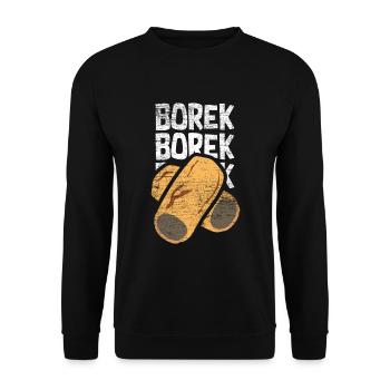 Borek gift - Unisex Sweatshirt - black - Front - Alina (178cm) & Michal (187cm)