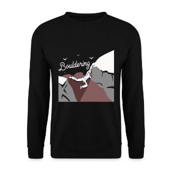 Bouldern - Unisex Pullover - Schwarz - Vorne - Alina (178cm) & Michal (187cm)