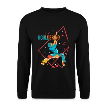 Bouldern - Unisex Pullover - Schwarz - Vorne - Alina (178cm) & Michal (187cm)