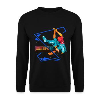Bouldern - Unisex Pullover - Schwarz - Vorne - Alina (178cm) & Michal (187cm)