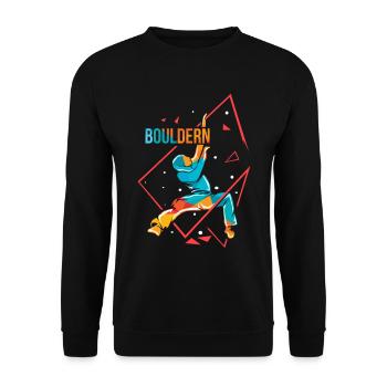 Bouldern Polygon - Unisex Pullover - Schwarz - Vorne - Alina (178cm) & Michal (187cm)