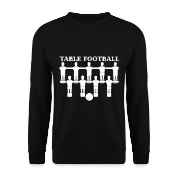 football de table - Sweat-shirt Unisexe - noir - Devant - Alina (178cm) & Michal (187cm)