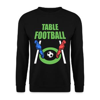 Tischfußball - Unisex Pullover - Schwarz - Vorne - Alina (178cm) & Michal (187cm)