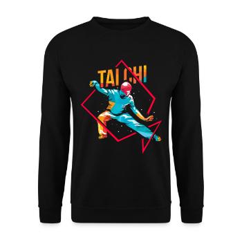 Tai Chi polygon - Unisex Sweatshirt - black - Front - Alina (178cm) & Michal (187cm)