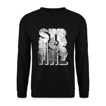 Sternschanze Geschenk - Unisex Pullover - Schwarz - Vorne - Alina (178cm) & Michal (187cm)