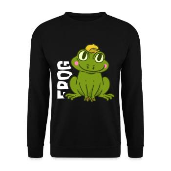 frogs - Unisex Sweatshirt - black - Front - Alina (178cm) & Michal (187cm)