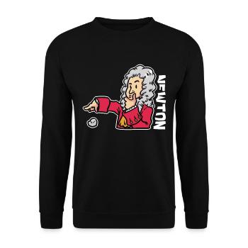 Isaac Newton - Unisex Pullover - Schwarz - Vorne - Alina (178cm) & Michal (187cm)