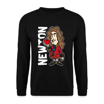 Isaac Newton - Unisex Pullover - Schwarz - Vorne - Alina (178cm) & Michal (187cm)