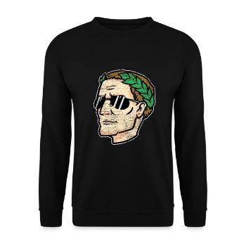 Julius Ceasar Geschenk - Unisex Pullover - Schwarz - Vorne - Alina (178cm) & Michal (187cm)