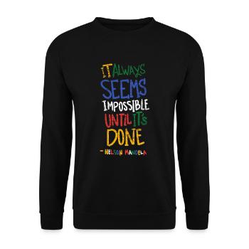 Nelson Mandela - Sweat-shirt Unisexe - noir - Devant - Alina (178cm) & Michal (187cm)
